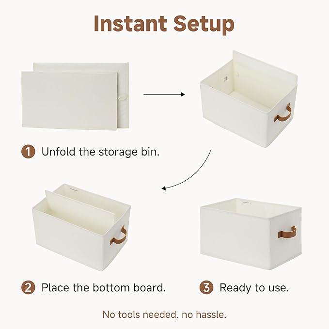StorageWorks Closet Organizers and Storage Bins, Foldable Shelf Baskets - Image 7