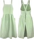 Uaussi Cotton Linen Apron Cross Back Work Apron by Uaussi