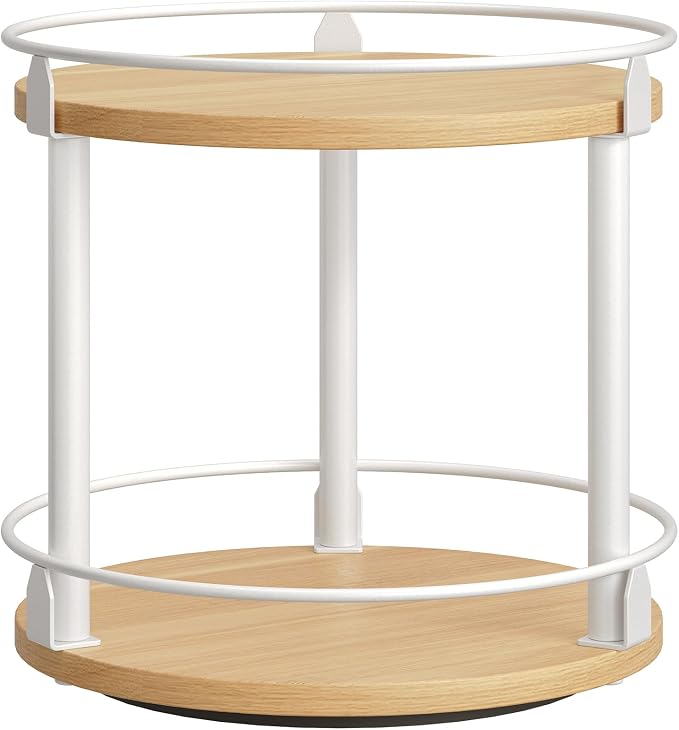 YATINEY Lazy Susan Organizer, Rotating Spice Rack, 2 Tier Spice Turntable by Yatiney