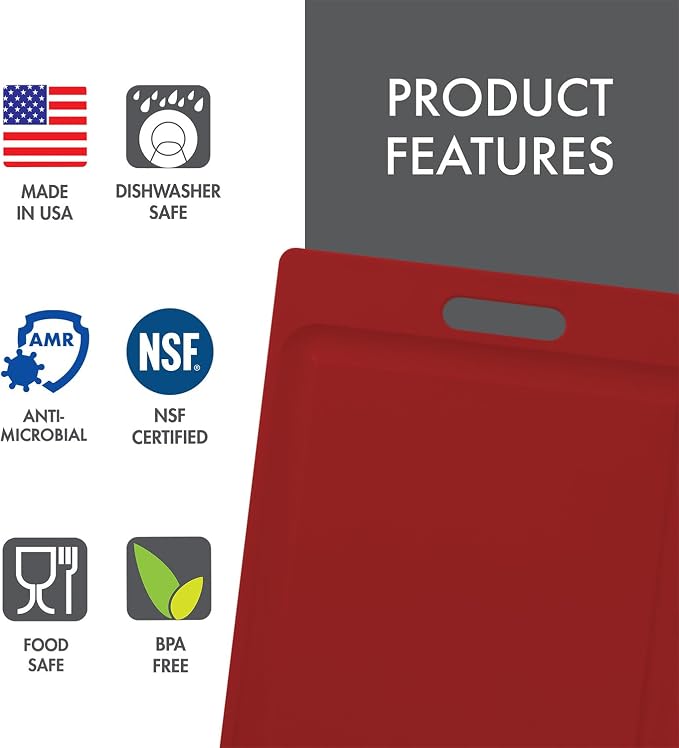 Dexas 4-Pack NSF Certified Polysafe Cutting Boards - Image 3