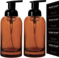 rejomiik 2 Pack Foaming Soap Dispenser Thick Glass Foam Hand Soap Dispenser by rejomiik