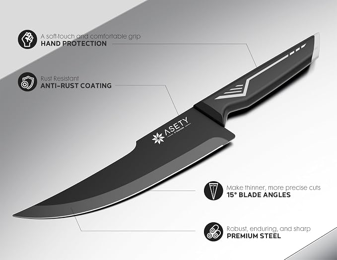 Knife Set - 15 PCS Kitchen Knife Set - Stainless Steel Knife Block Set - - Image 8