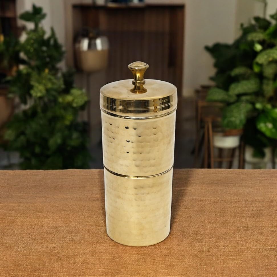 NATRIEL Traditional Brass Filter Coffee Maker