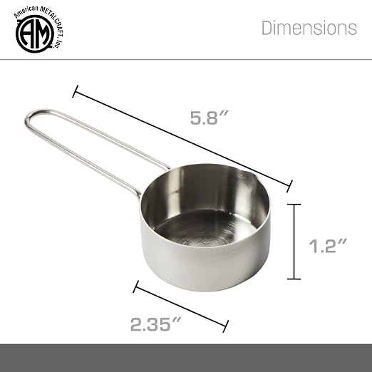 American METALCRAFT, Inc. 1/3 Stainless Steel Measuring Cup - Image 4