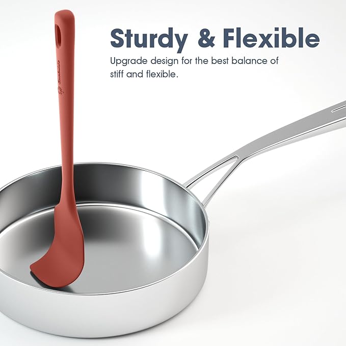 ChefAide 5 Pieces Silicone Spatula Set, Food Grade Rubber Spatula, Upgrade - Image 5