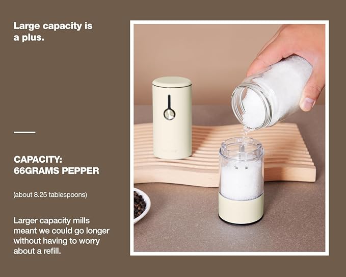 Stainless Steel Rechargeable Electric Salt and Pepper Grinder Set, USB Charging - Image 4