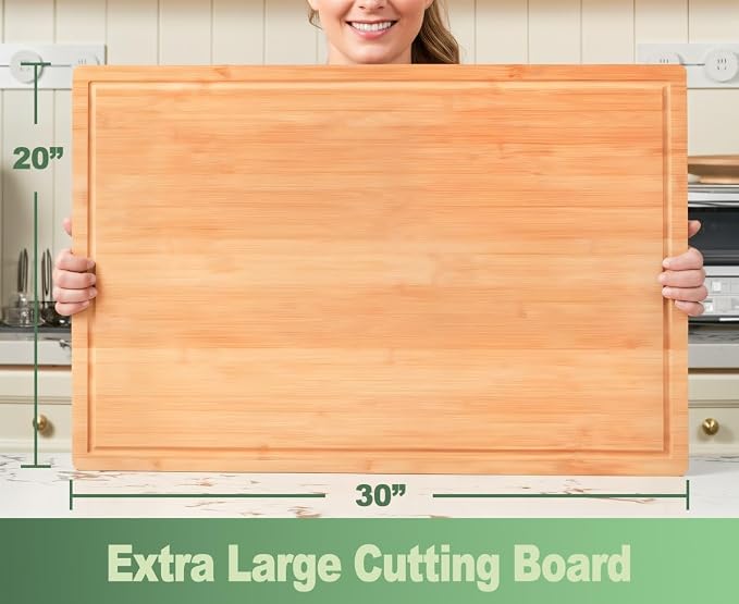 Allsum 30x20" Bamboo Cutting Board - Image 2
