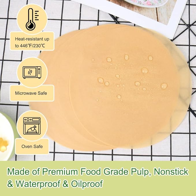 BOYAN Parchment Paper Rounds, Non Stick 8 Inch Parchment Paper Sheet - Image 3