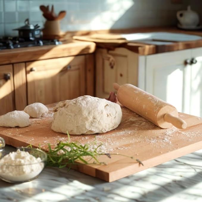 TrueCraftware 18" Wooden Rolling Pin 3-1/4" Diameter- WoodenRoll Pin - Image 2