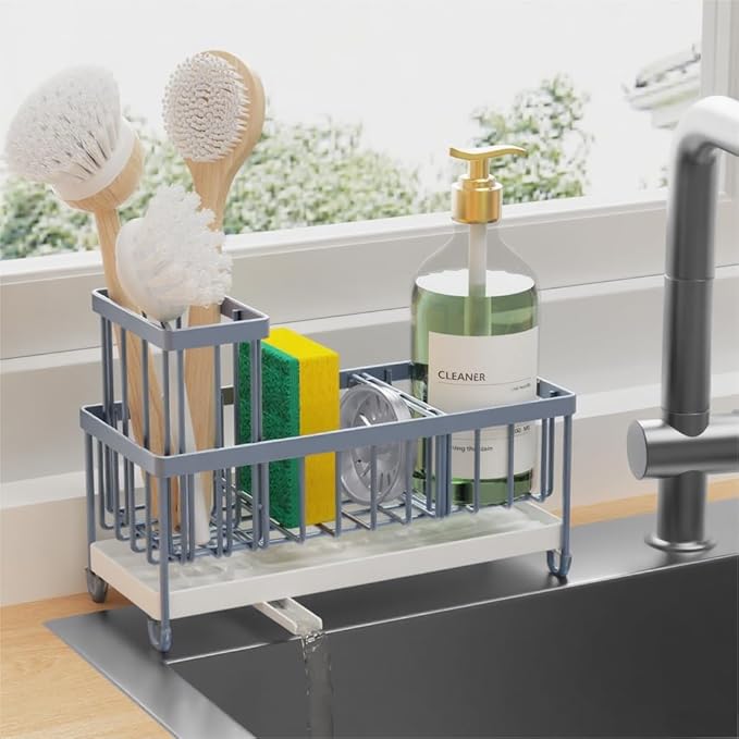 Cisily Sponge Holder for Kitchen Sink, Sink Caddy Organizer by CISILYHOMELIFE