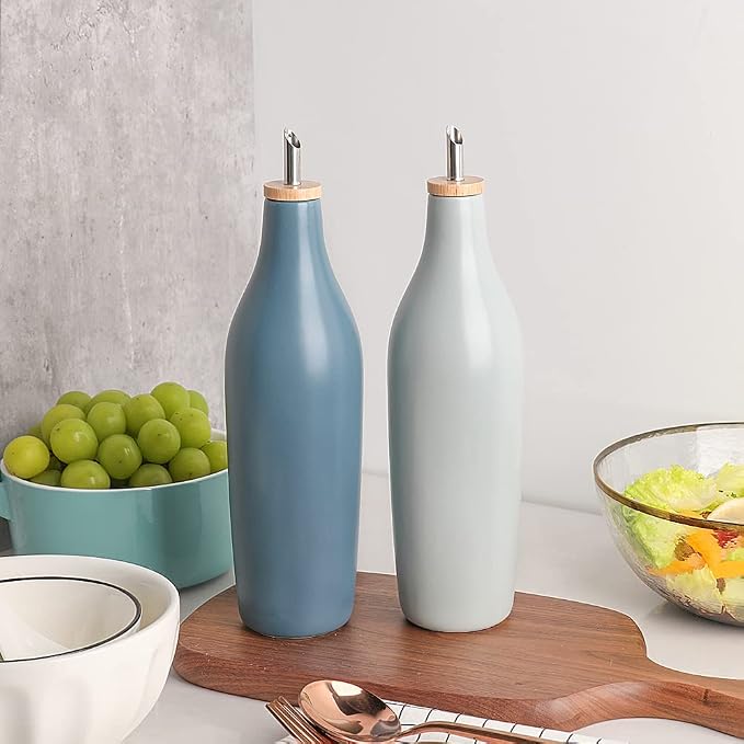 Sweejar Matte Ceramic Olive Oil Dispenser Bottle - Image 4