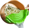 Clip On Strainer Silicone Pots and Pans, AUOON Pasta Strainer Clip on Food by AUOON