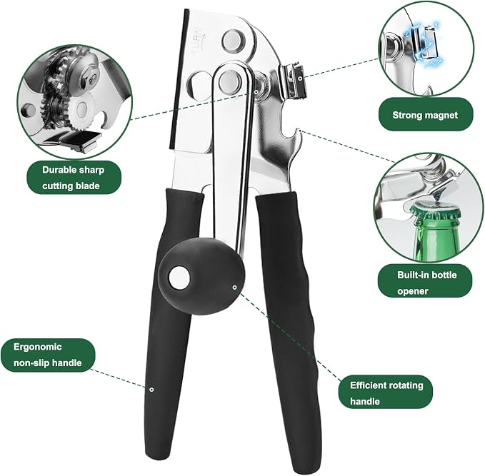 Commercial Can Opener DENENTT Professional Manual Can Opener Heavy Duty - Image 6