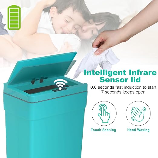 BestOffice 13 Gallon Trash Can Automatic Kitchen Trash Can Touch Free - Image 3