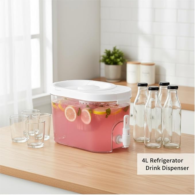GLEAVI Beverage Dispenser with Spigot: Family Fridge Pitcher - Image 7