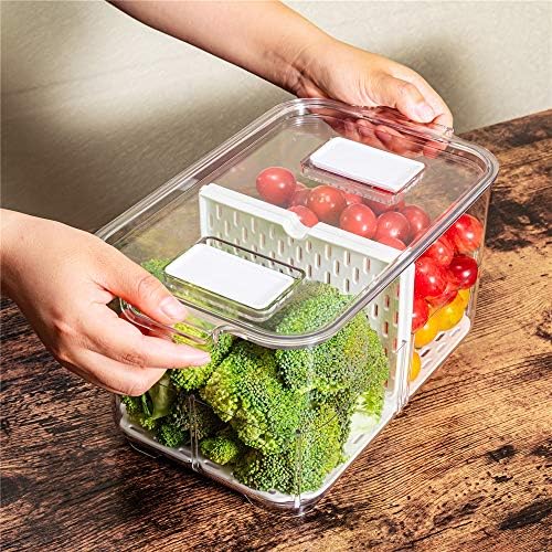 SANNO Vegetable Fruit Storage Containers, Refrigerator Storage