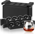 Mooues Clear Ice Cube Maker, 8 Large Whiskey Ice Cubes Mold, 2 Inch Silicone by Mooues