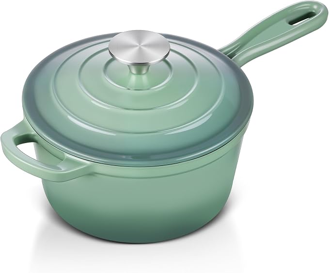 Enameled Cast Iron Sauce Pan by Leonyo