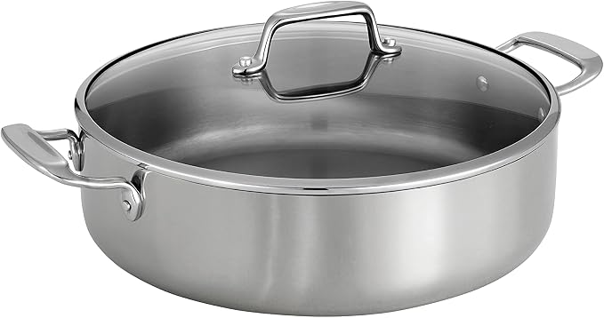 Tramontina Tri-Ply Clad Stainless Steel 6-Quart Braiser Pan by Tramontina