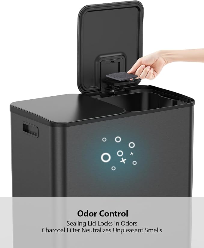 Lovewind Dual Trash and Recycling Bins - Image 8