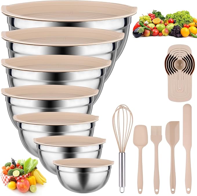Leidawn Mixing Bowls with Lids set by Leidawn