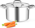 Leonyo 6QT Stock Pot with Lid, Stainless Steel Soup Pasta Pot by Leonyo