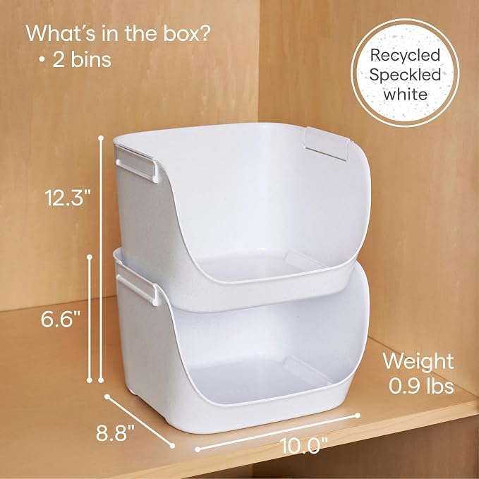 YouCopia ShelfBin Stacking Pantry Bins, Stackable Storage Basket Organizers - Image 4