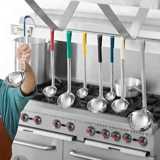 OCS Parts Professional Series Stainless Steel Culinary Ladle | 4 Ounce | Heat - Image 3