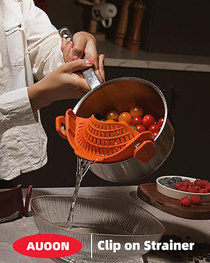 AUOON Oversized Pot Strainer Clip on Silicone - Image 6