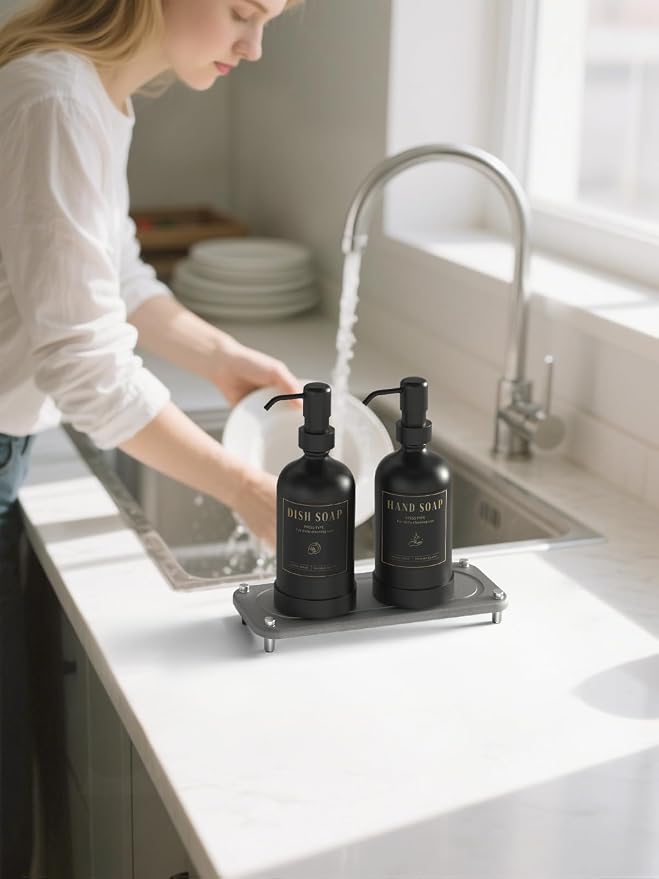 Luxspire Soap Dispenser Set, Hand Soap Dispensers - Image 6