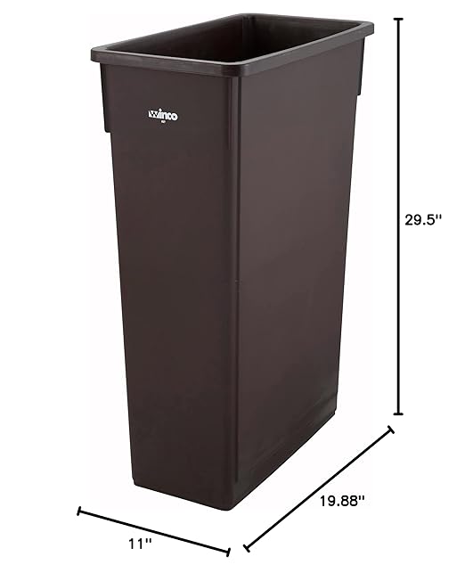 Winco Slender Trash Can - Image 4