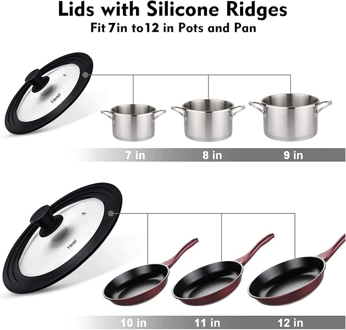 Ydeapi Universal Lids for Pots, Pans & Skillets - Image 3