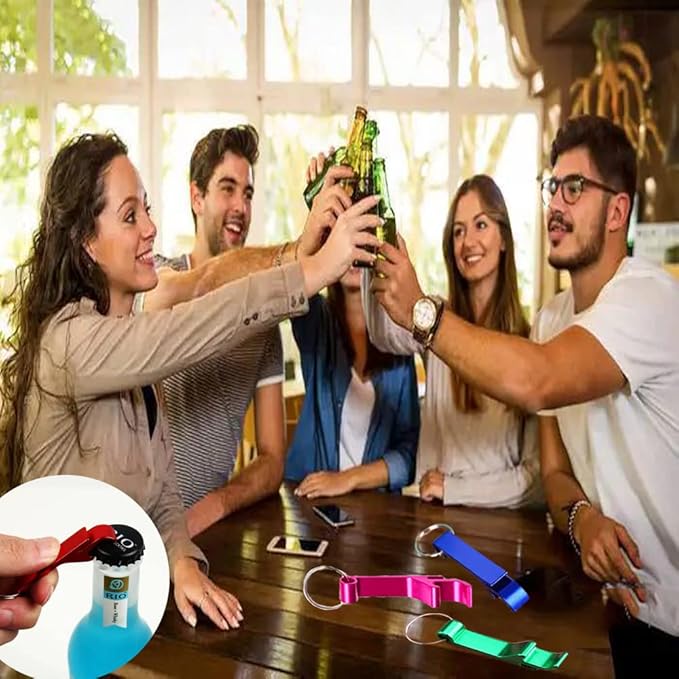 200Pcs Colored Aluminum Bottle Opener Keychain, Soda Beverage Beer Bottle - Image 6