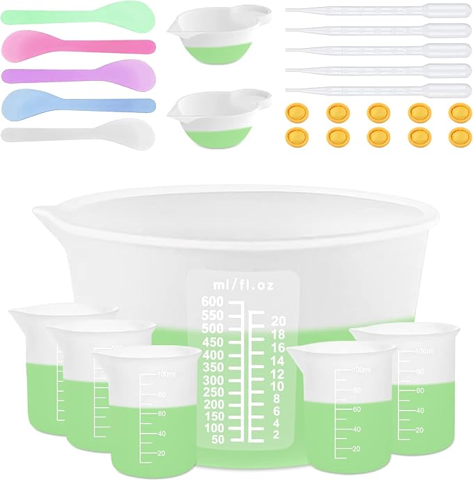 Silicone Measuring Cups for Resin Supplies by Supporteverydream