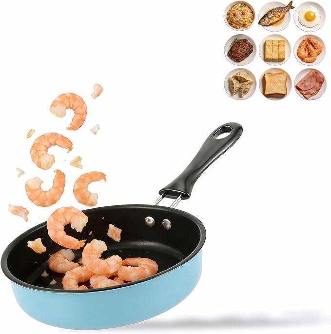 4.7 Inch Mini Skillet, Non-Stick Egg Pan by yayaboqu
