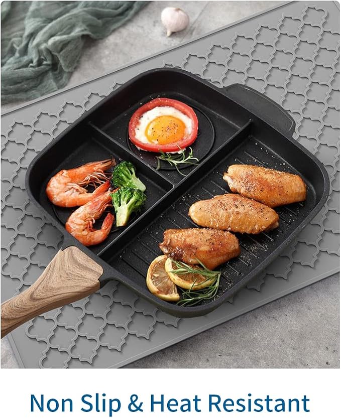 AMOAMI-Dish Drying Mats for Kitchen Counter-Silicone Dish Drying Mat-Kitchen - Image 5