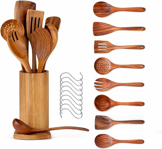 10-Piece Wooden Utensil Set by MAJURI