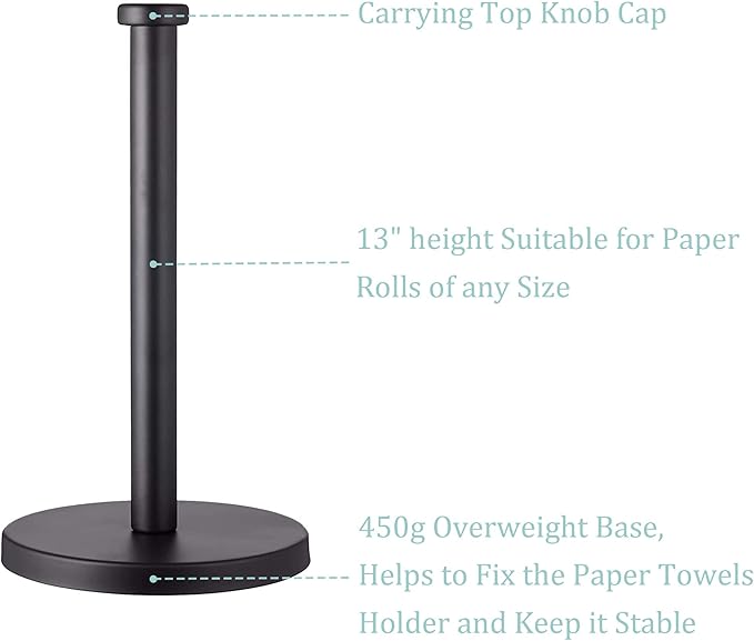Black Standing Paper Towel Holder - Image 4