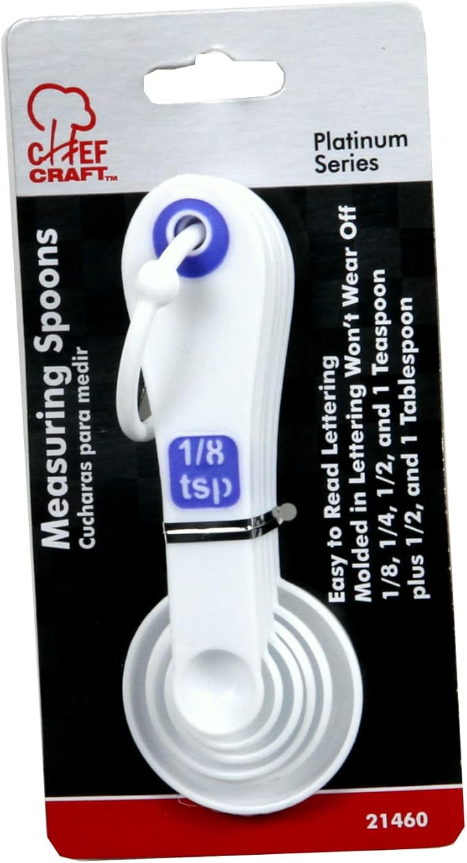 Chef Craft Select Plastic Measuring Spoon Set, 6 piece set - Image 2