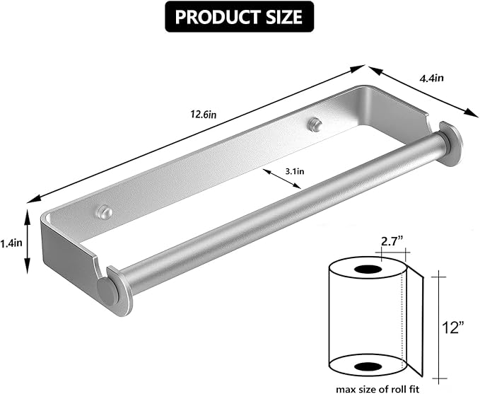 Aheucndg Paper Towel Holder for Kitchen, Wall Mount Paper Towel Holder - Image 2