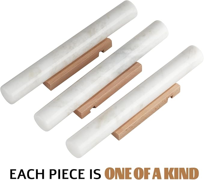 Koville African Natural Marble French Rolling Pin, 16inch Non-Stick Rolling Pin - Image 5