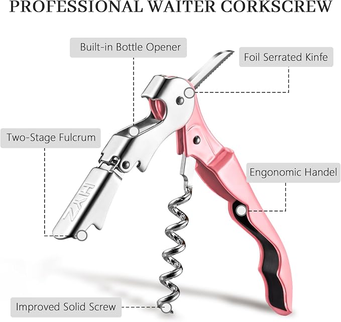 HYZ 2-Pack Wine Opener Waiter Corkscrew, Professional Wine Key - Image 2
