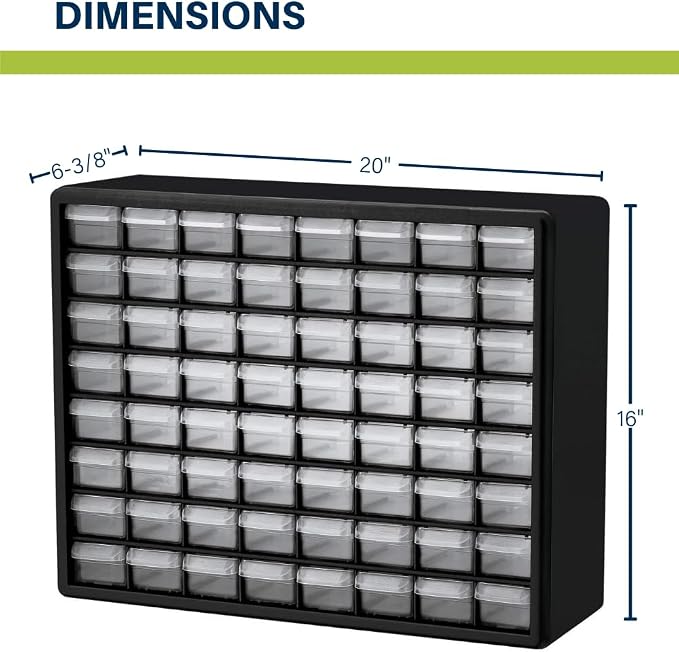 Akro-Mils 64-Drawer Plastic Drawer Storage Cabinet - Image 2