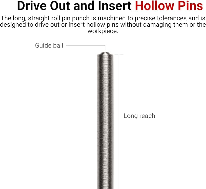 TEKTON 3/32 Inch Roll Pin Punch | 66063 | Made in USA - Image 2
