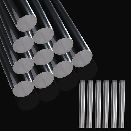 16pcs Acrylic Clay Roller, Plastic Clear Round Tube Roller Pin Polymer Clay by Unknown