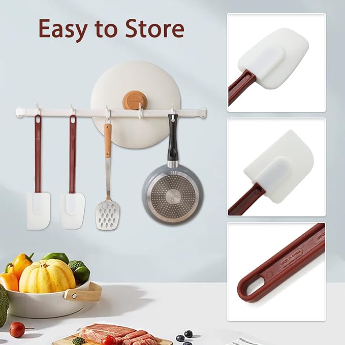 16.5 INCH Silicone Spatulas Heat Resistant Heavy Duty Rubber Spatulas - Image 8