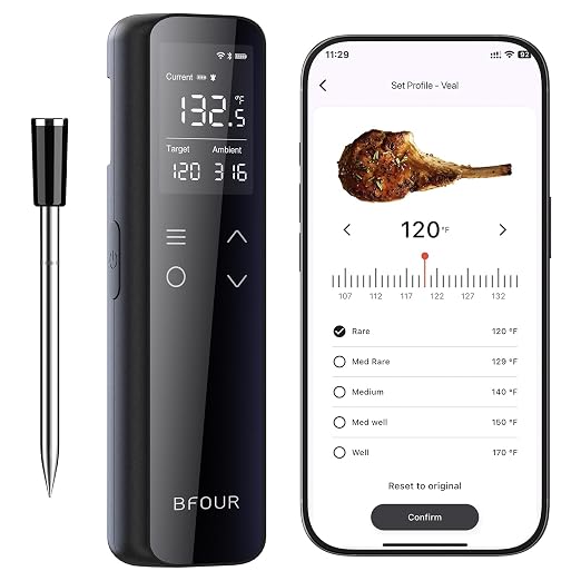 BFOUR Wireless Meat Thermometer Bluetooth by BFOUR