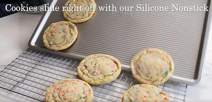 USA Pan Bakeware Cookie Sheet, Warp Resistant Nonstick Baking Pan, Made in the - Image 2