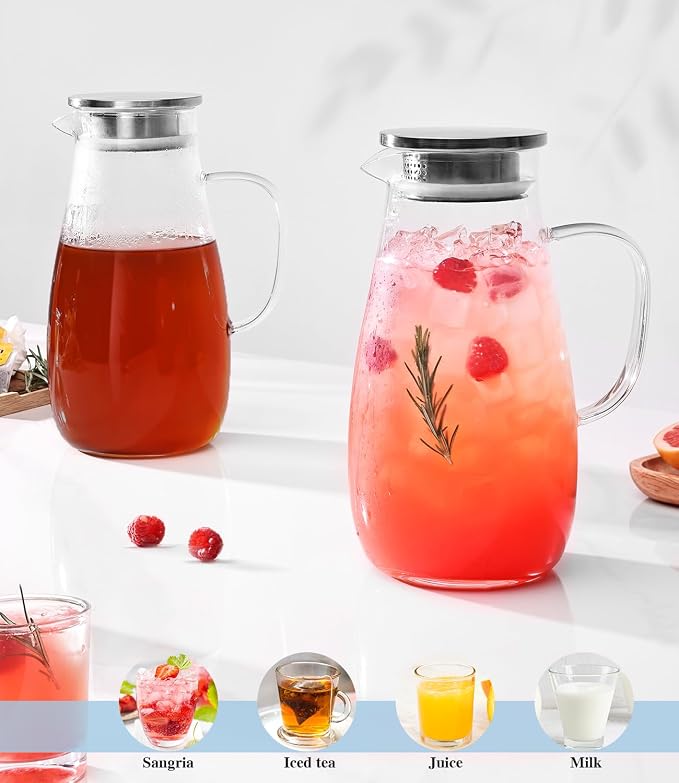 Glass Pitcher, Glass Water Pitcher - Image 4