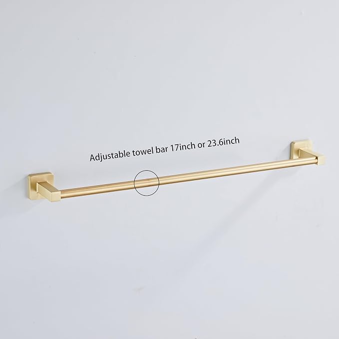 Brusehd Light Gold Bathroom Hardware Set 4 Pieces, Bathroom Accessories Set - Image 6